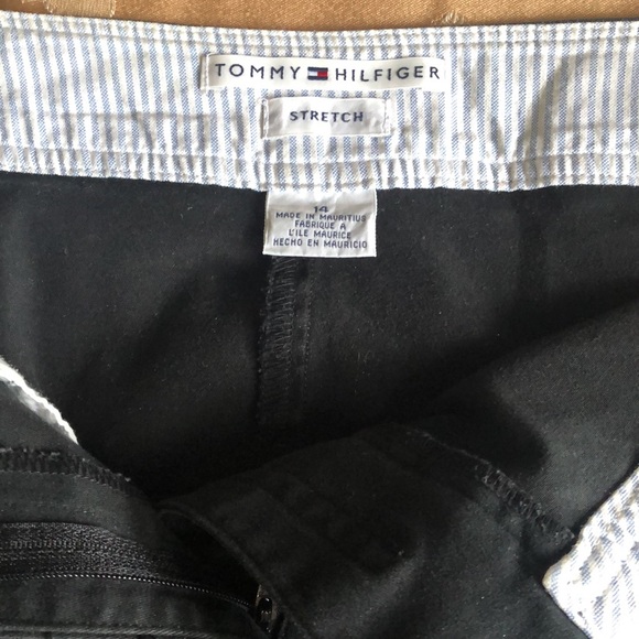 Navy stretch cotton mini skirt. - Picture 4 of 4